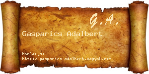 Gasparics Adalbert névjegykártya